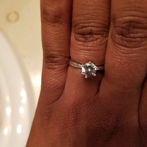 .925 Stamped CZ Solitaire Ring - Picture 8 of 8